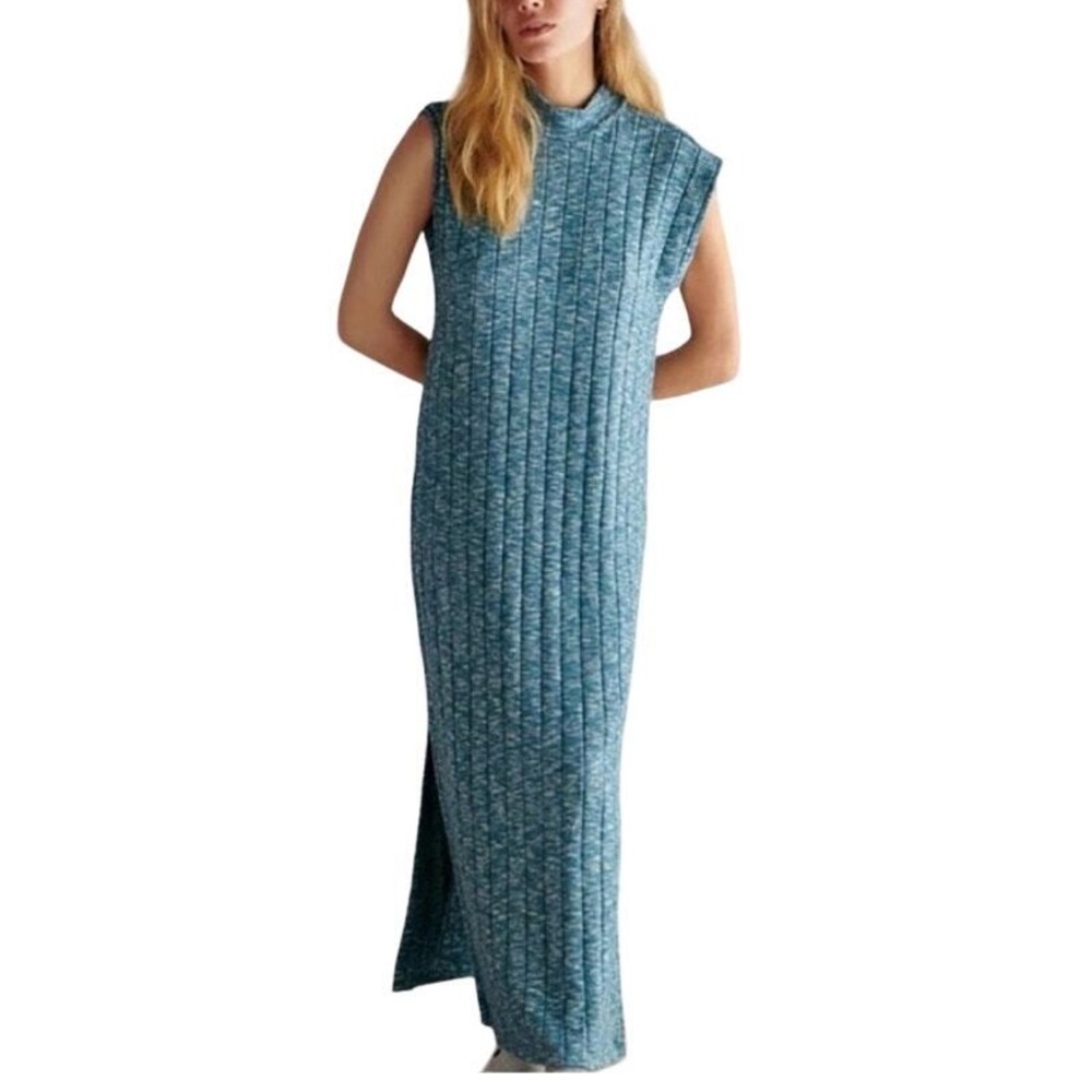 Anthropologie knit maxi dress with side slits by Saturday, Sunday. Super soft.